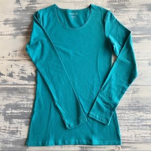 Modbod Cyan Long Sleeve layering tee, Size Large